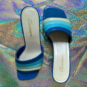 80s/90s Blue Mule Sandals 🦋💙💎